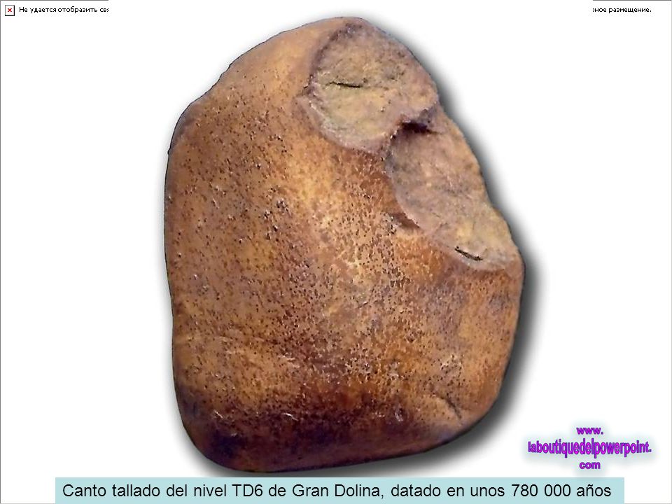 Canto tallado del nivel TD6 de Gran Dolina, datado en unos años