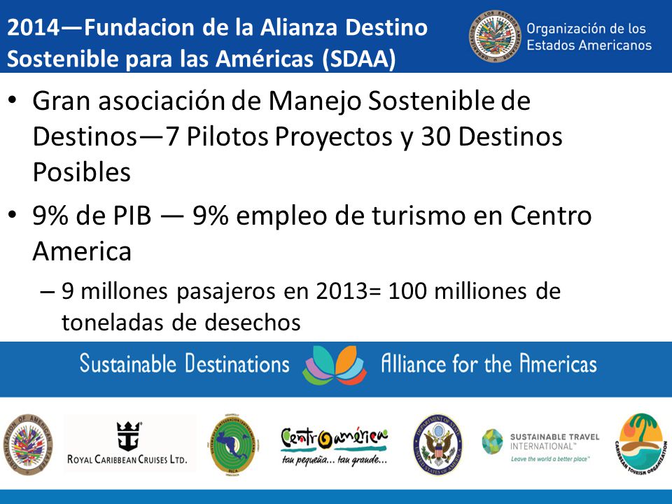 9% de PIB — 9% empleo de turismo en Centro America