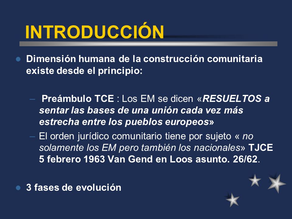 INTRODUCCIÓN Dimensión humana de la construcción comunitaria existe desde el principio:
