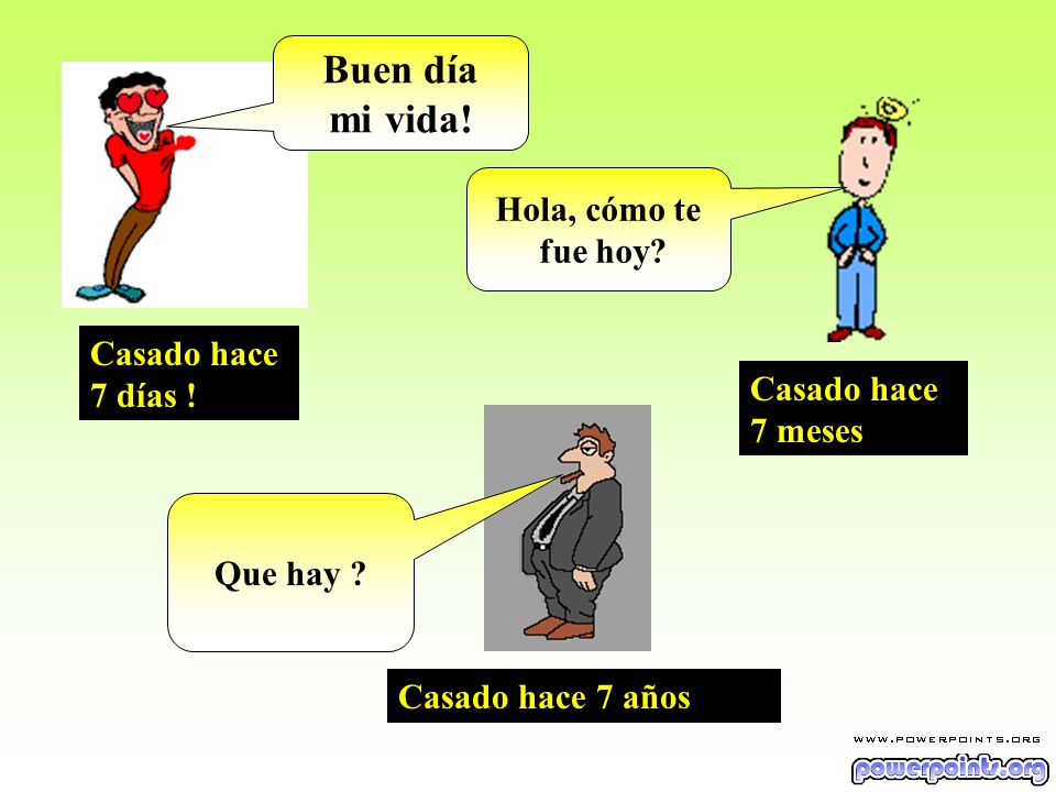 Buen día mi vida! Hola, cómo te fue hoy Casado hace 7 días !