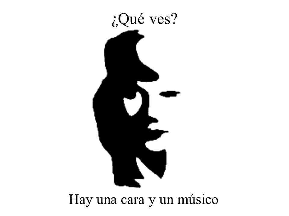 ¿Qué ves Hay una cara y un músico