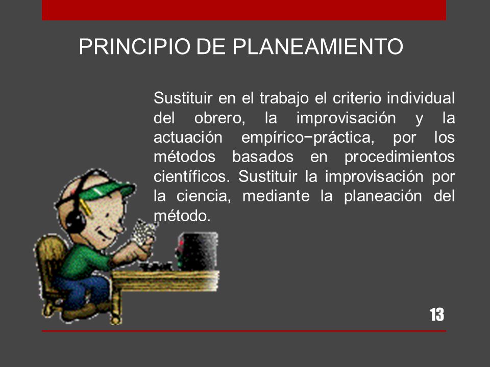 PRINCIPIO DE PLANEAMIENTO