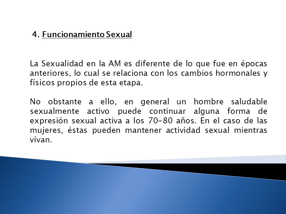 4. Funcionamiento Sexual