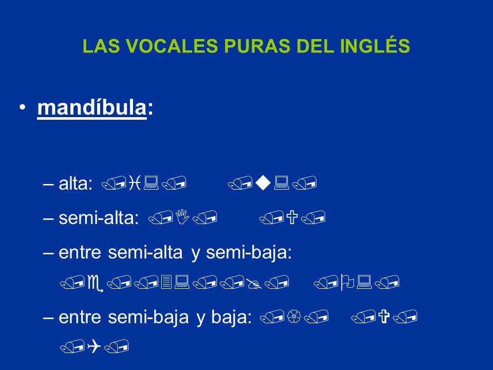 LAS VOCALES PURAS DEL INGLÉS