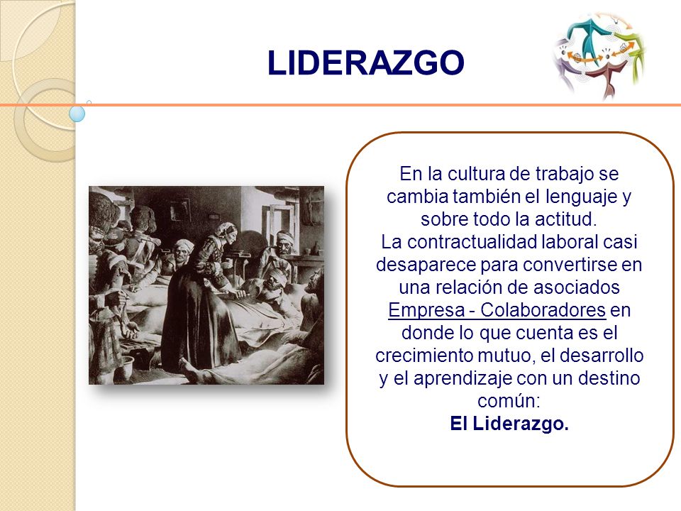 LIDERAZGO En la cultura de trabajo se cambia también el lenguaje y sobre todo la actitud.