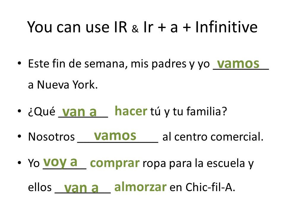 You can use IR & Ir + a + Infinitive