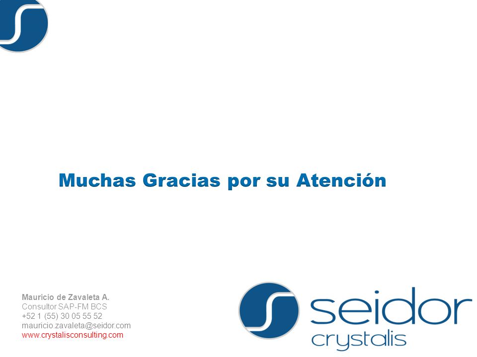 Muchas Gracias por su Atención
