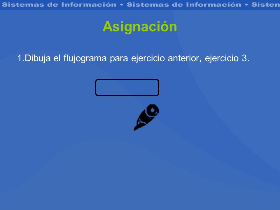 Asignación 1.Dibuja el flujograma para ejercicio anterior, ejercicio 3.