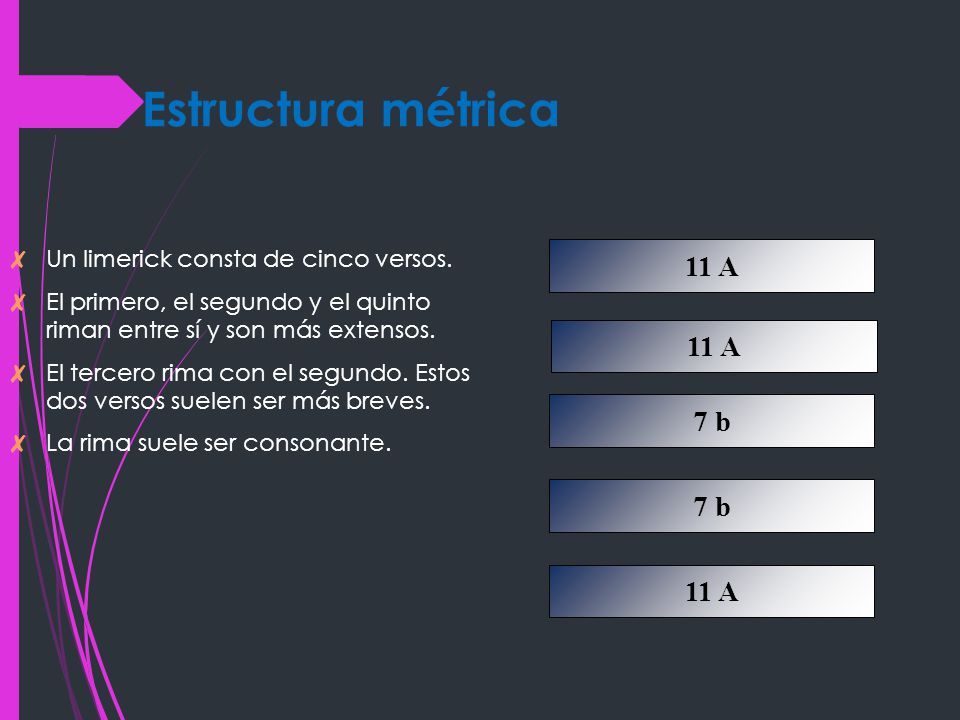 Estructura métrica 11 A 11 A 7 b 7 b 11 A