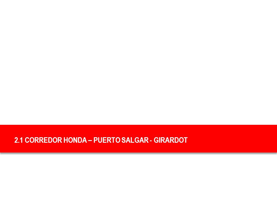 2.1 CORREDOR HONDA – PUERTO SALGAR - GIRARDOT