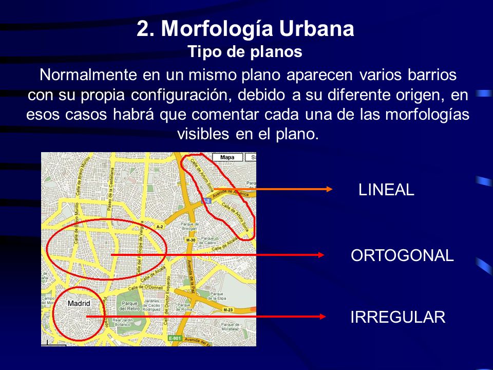 2. Morfología Urbana Tipo de planos