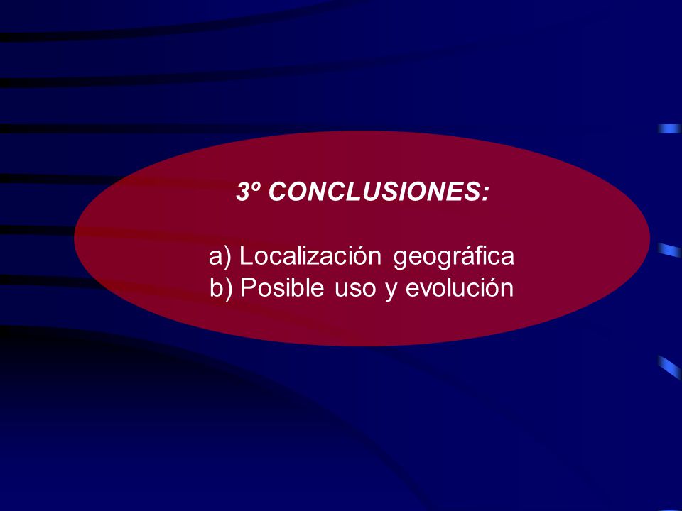 Localización geográfica Posible uso y evolución