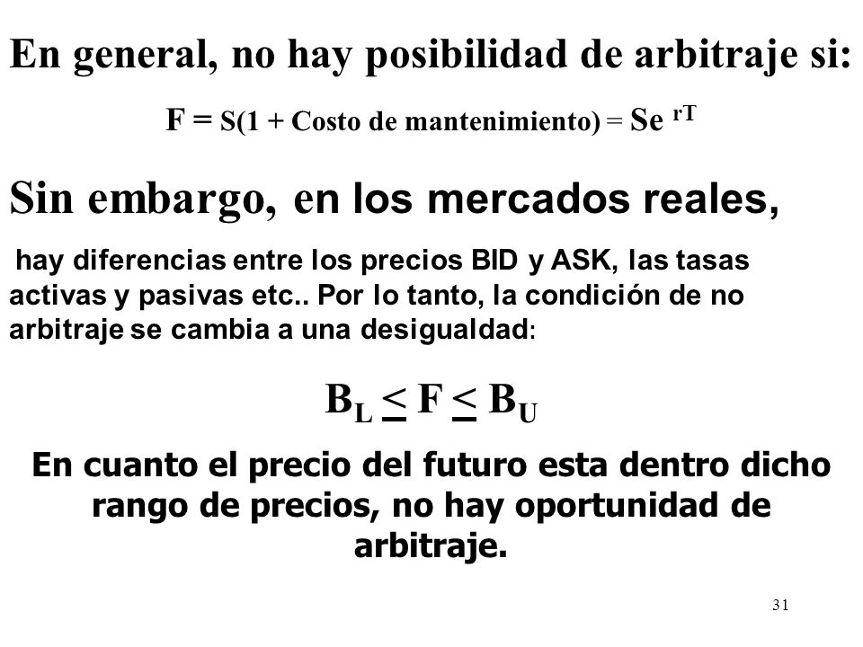 F = S(1 + Costo de mantenimiento) = Se rT