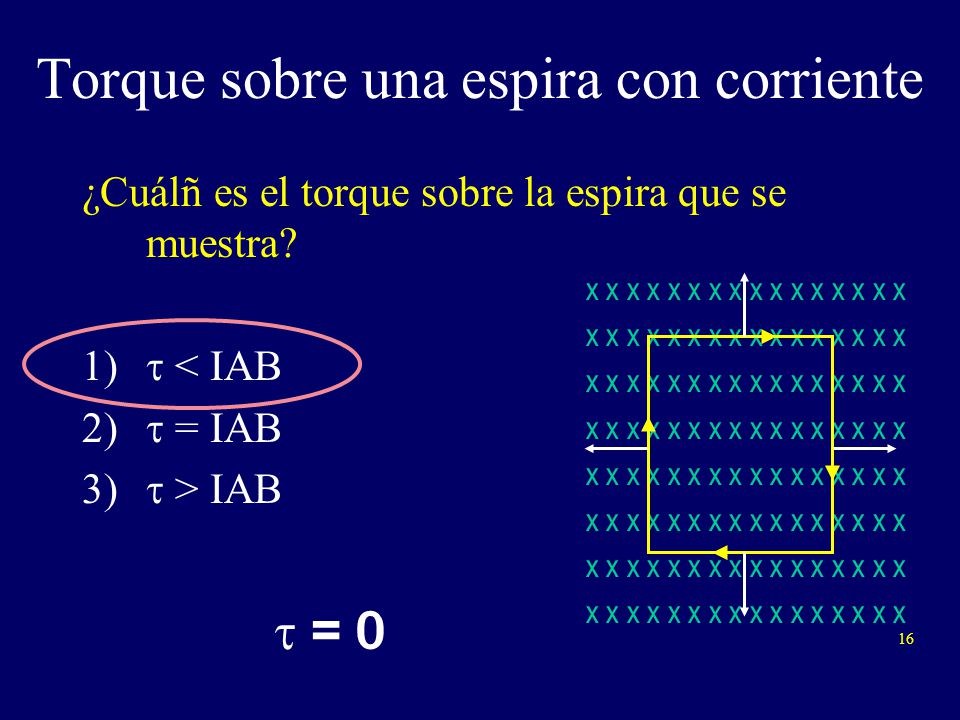 Torque sobre una espira con corriente
