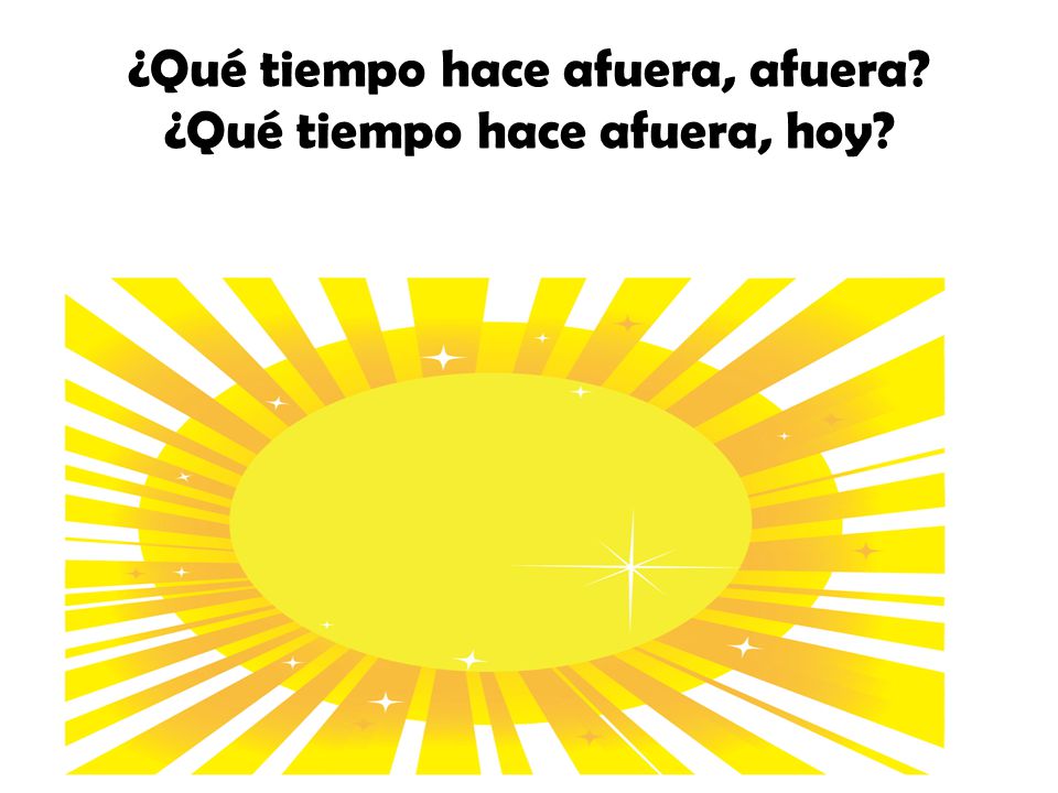 ¿Qué tiempo hace afuera, afuera ¿Qué tiempo hace afuera, hoy