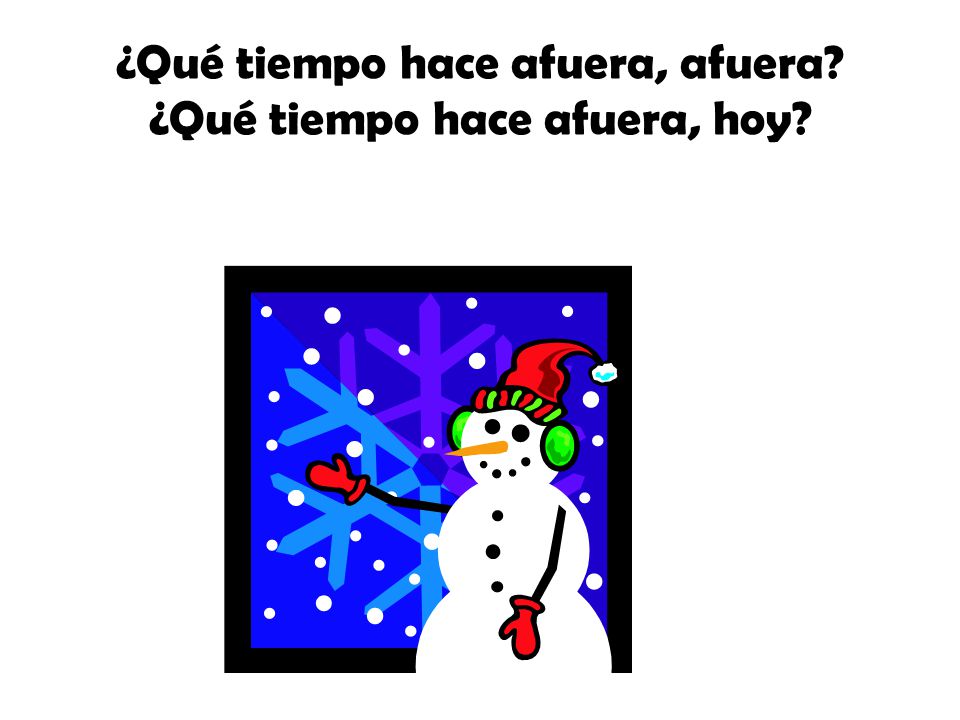 ¿Qué tiempo hace afuera, afuera ¿Qué tiempo hace afuera, hoy