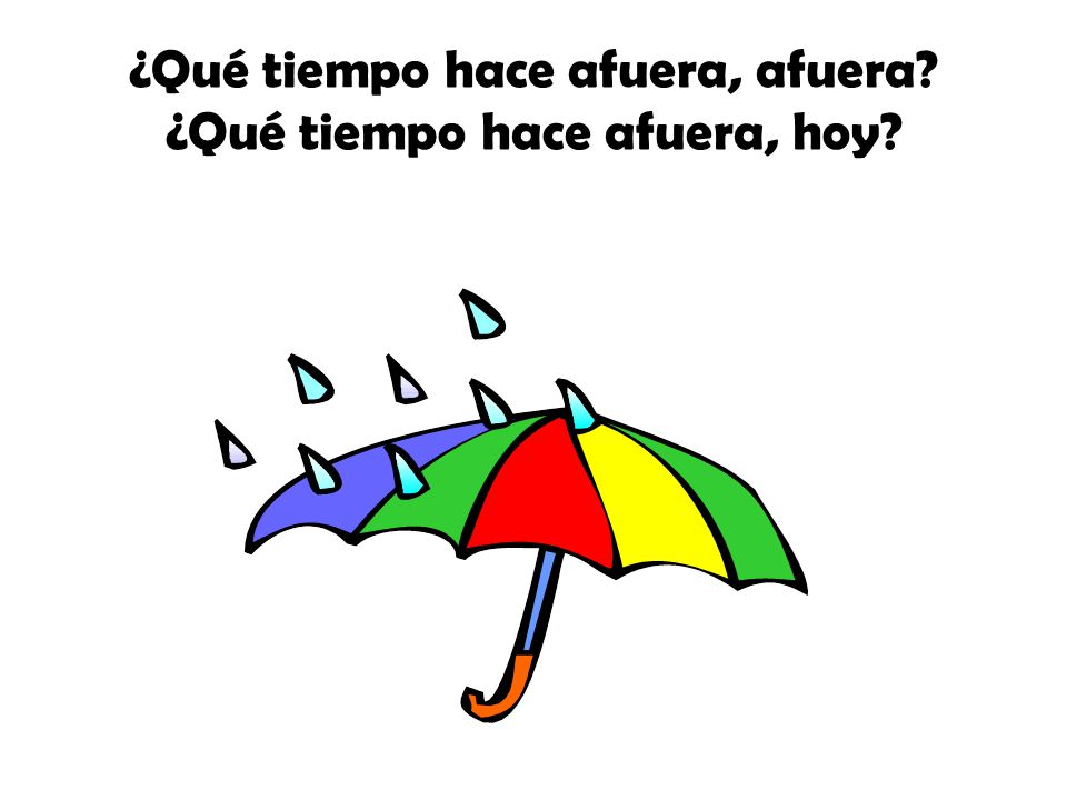 ¿Qué tiempo hace afuera, afuera ¿Qué tiempo hace afuera, hoy