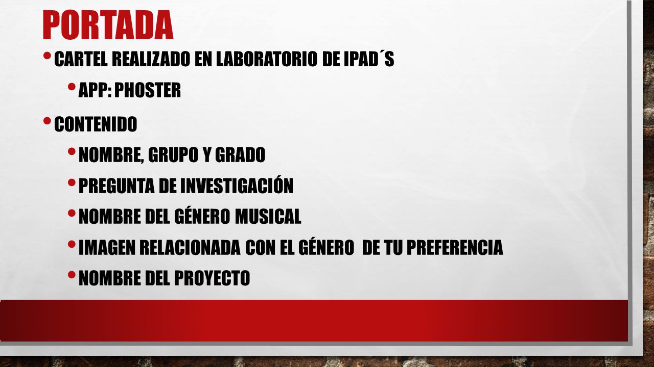 PORTADA Cartel realizado en laboratorio de ipad´s App: phoster