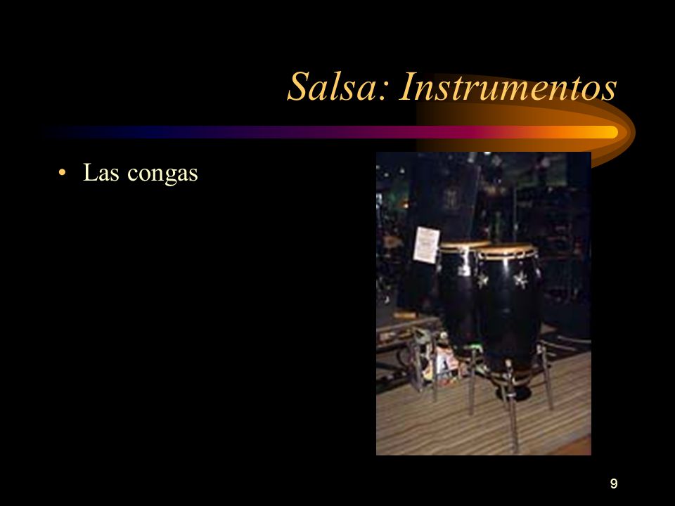 Salsa: Instrumentos Las congas