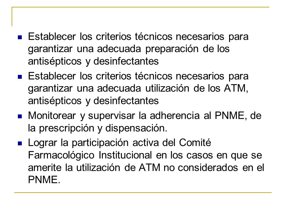 Establecer los criterios técnicos necesarios para garantizar una adecuada preparación de los antisépticos y desinfectantes
