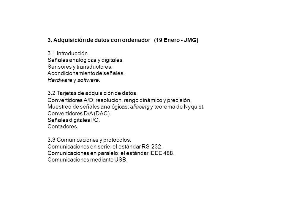 3. Adquisición de datos con ordenador (19 Enero - JMG)