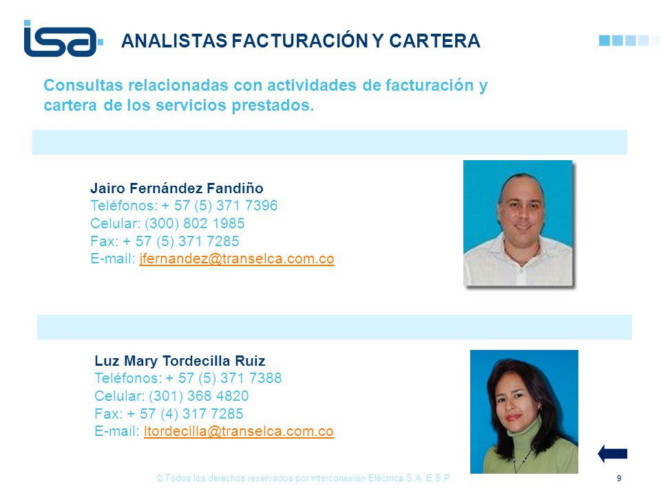 ANALISTAS FACTURACIÓN Y CARTERA
