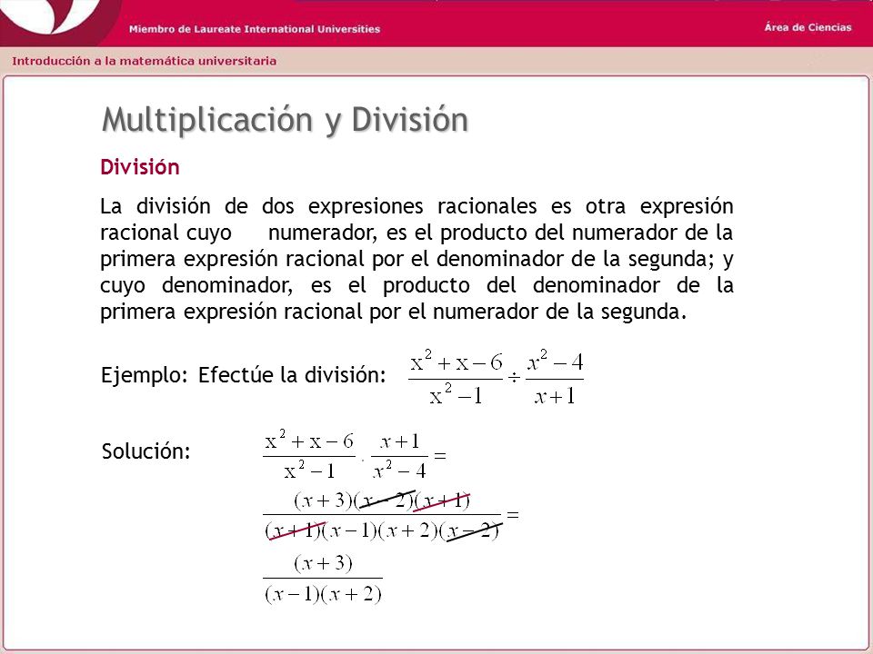 Multiplicación y División