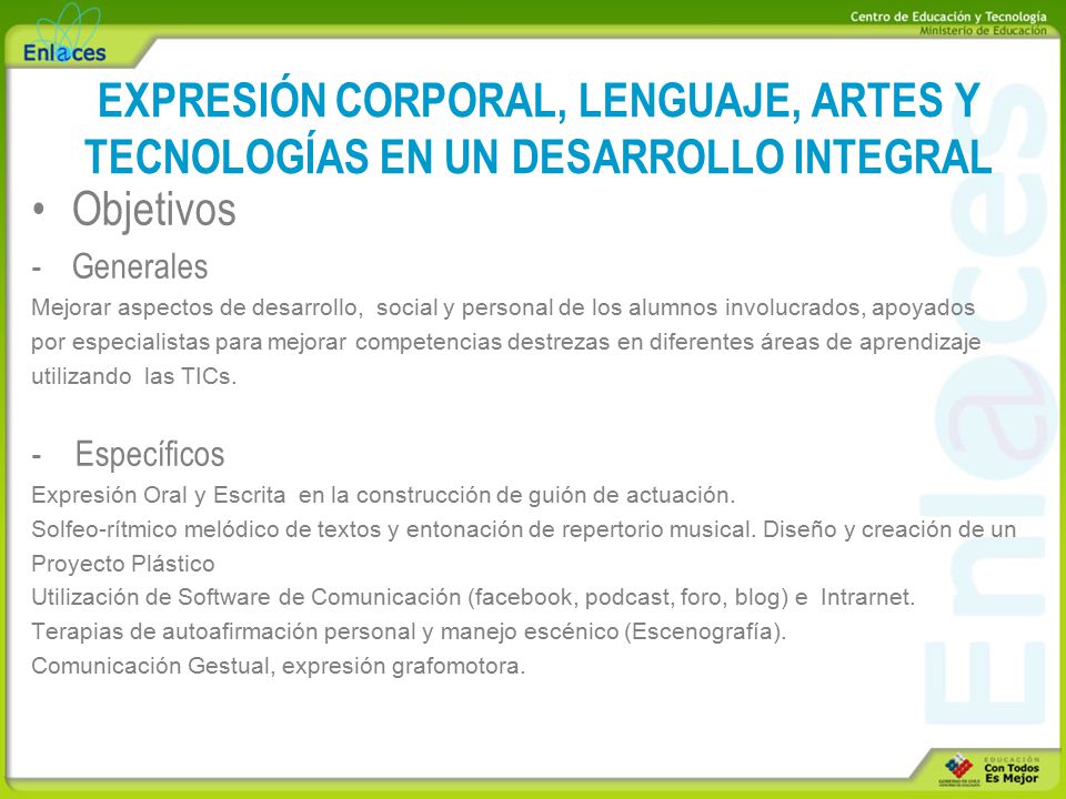 EXPRESIÓN CORPORAL, LENGUAJE, ARTES Y TECNOLOGÍAS EN UN DESARROLLO INTEGRAL