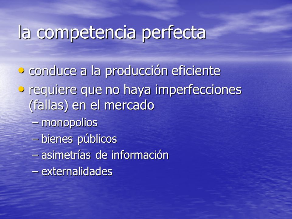 la competencia perfecta