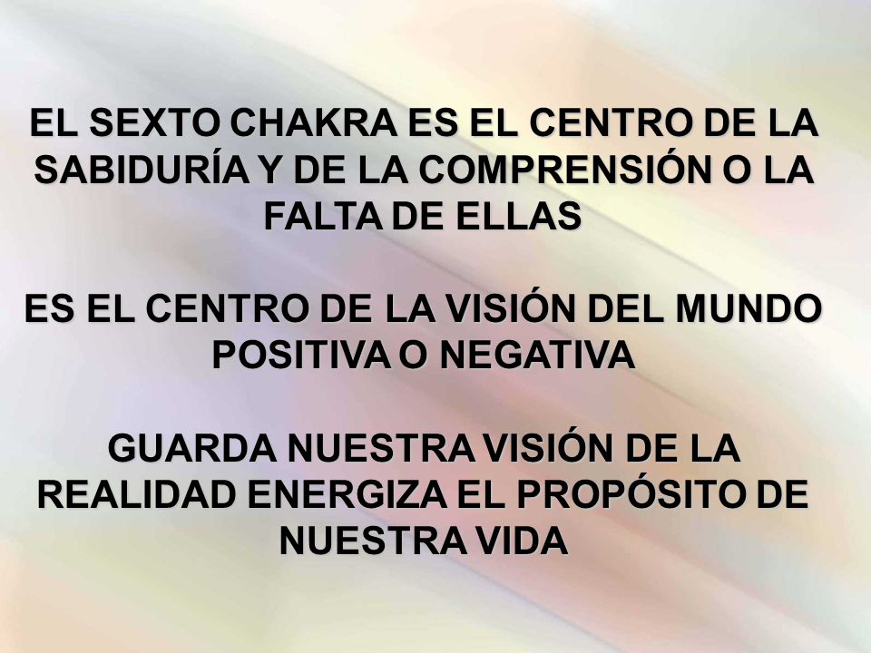 EL SEXTO CHAKRA ES EL CENTRO DE LA SABIDURÍA Y DE LA COMPRENSIÓN O LA