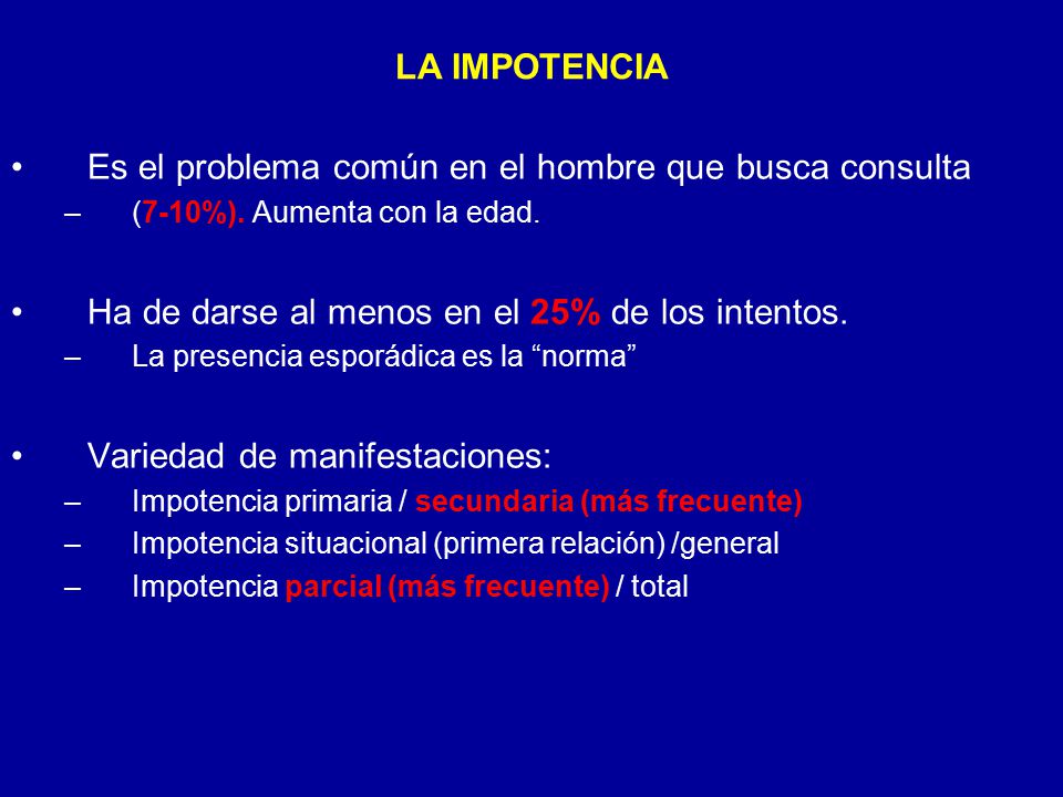 Es el problema común en el hombre que busca consulta