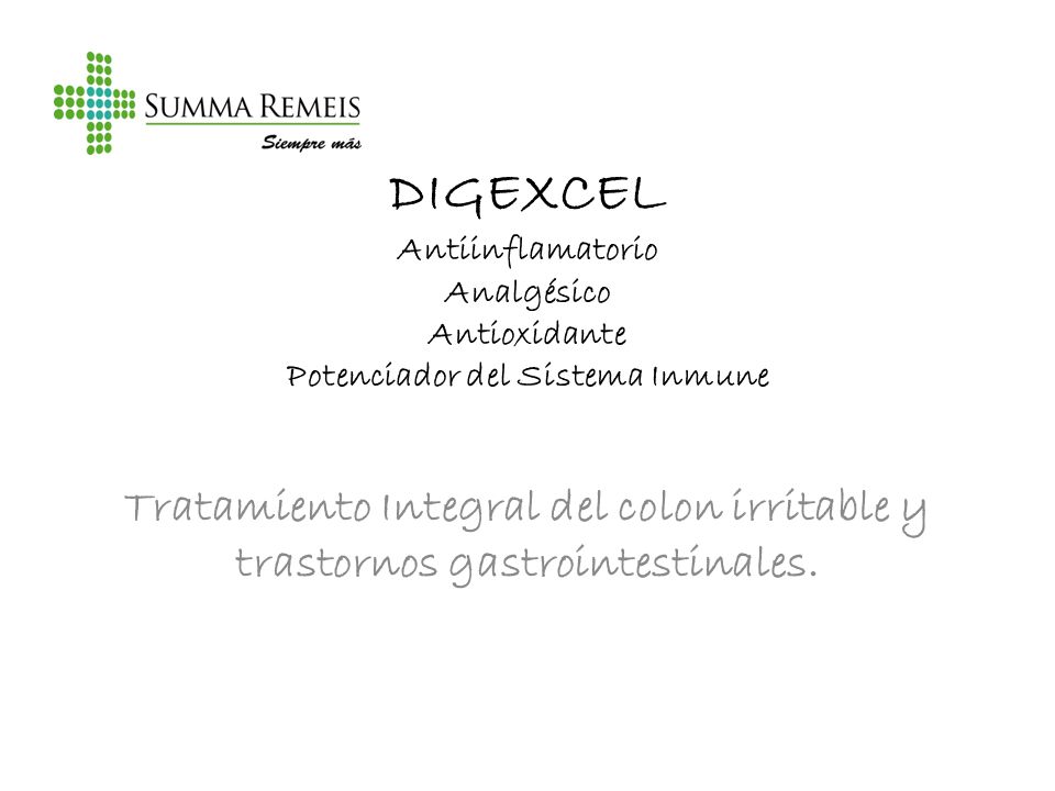 DIGEXCEL Antiinflamatorio Analgésico Antioxidante Potenciador del Sistema Inmune