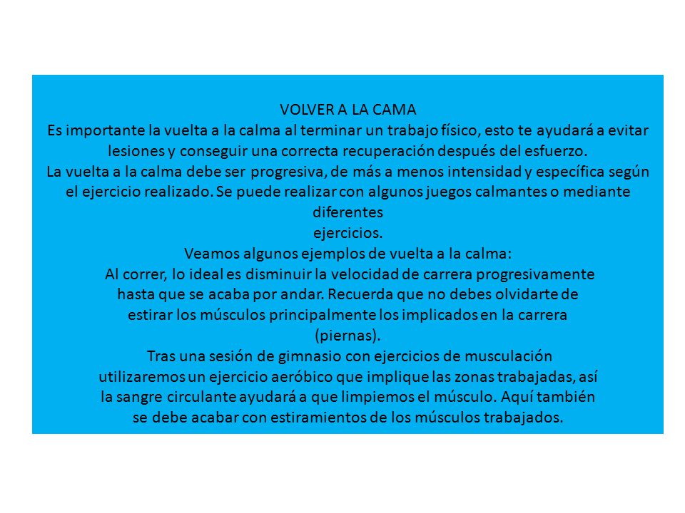 lesiones y conseguir una correcta recuperación después del esfuerzo.