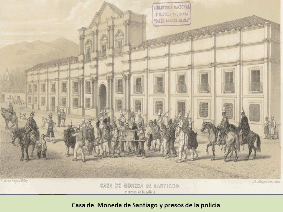 Casa de Moneda de Santiago y presos de la policia