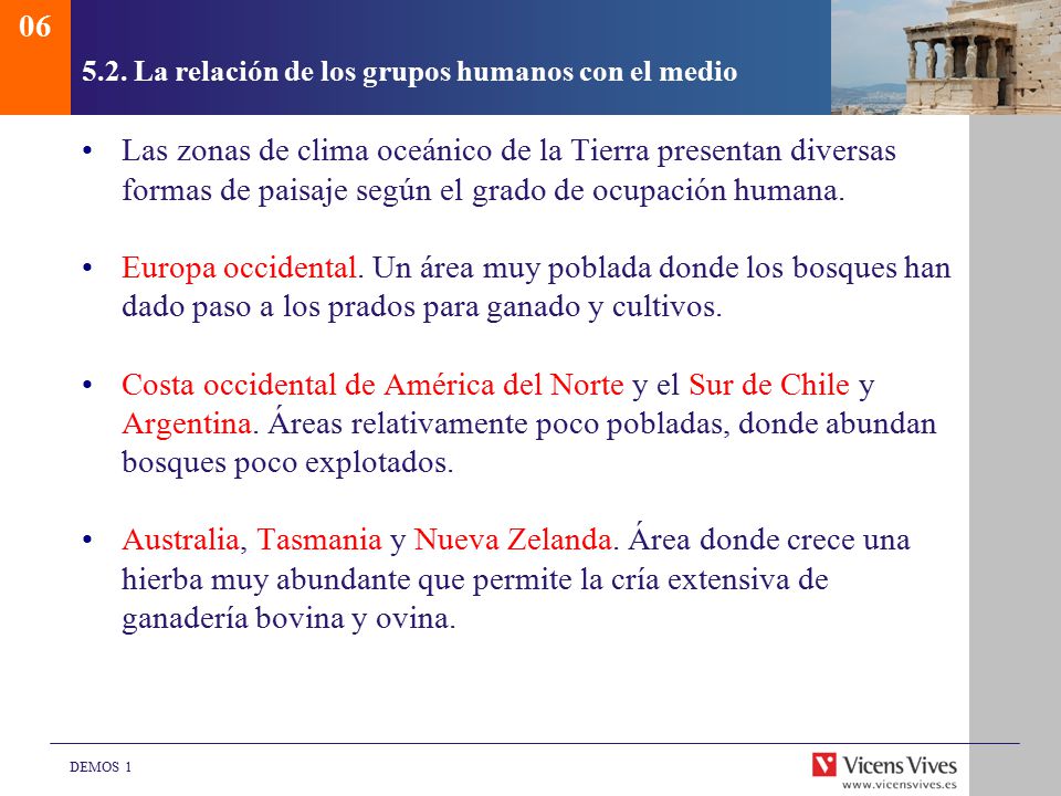 5.2. La relación de los grupos humanos con el medio