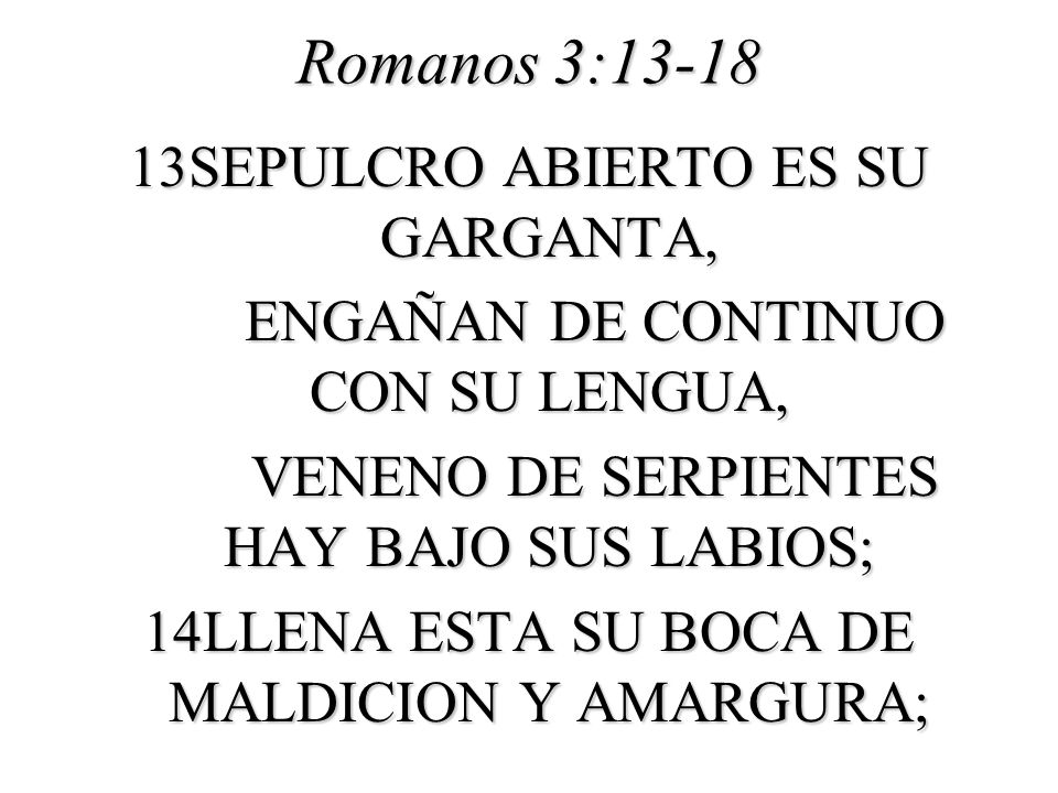 Romanos 3:13-18