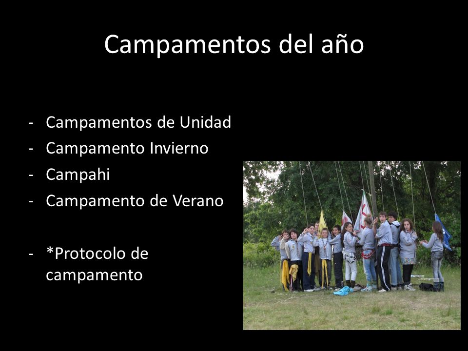 Campamentos del año Campamentos de Unidad Campamento Invierno Campahi