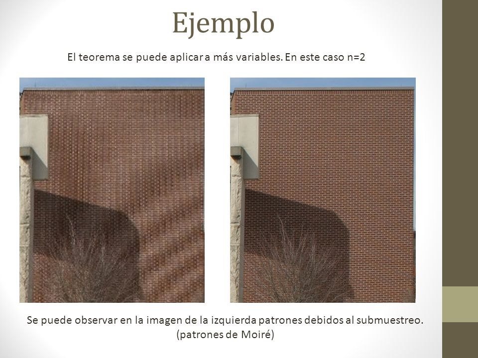El teorema se puede aplicar a más variables. En este caso n=2