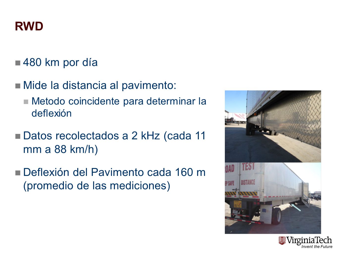 RWD 480 km por día Mide la distancia al pavimento:
