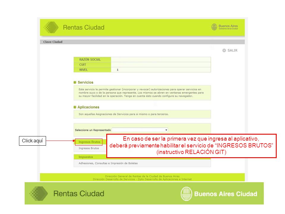 En caso de ser la primera vez que ingresa al aplicativo,