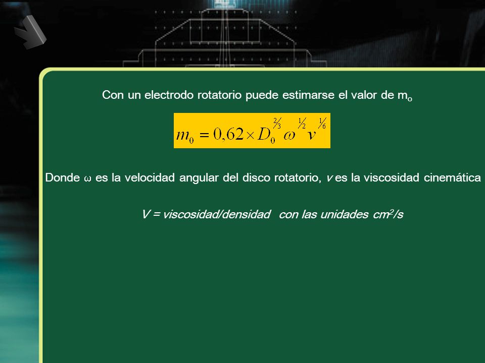 Con un electrodo rotatorio puede estimarse el valor de mo