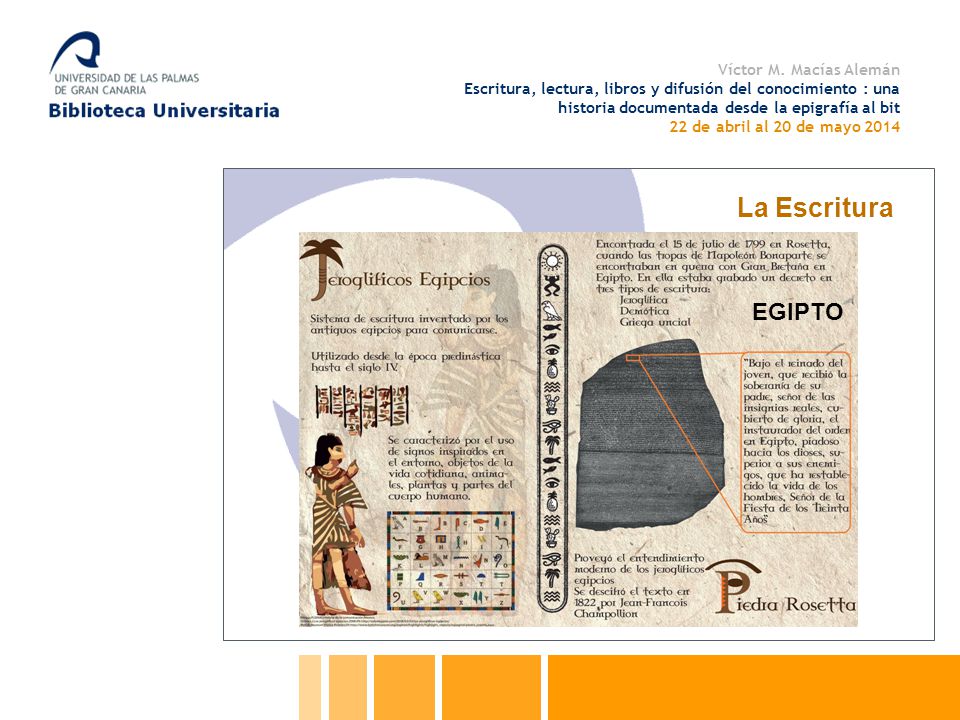 Víctor M. Macías Alemán Escritura, lectura, libros y difusión del conocimiento : una historia documentada desde la epigrafía al bit 22 de abril al 20 de mayo 2014