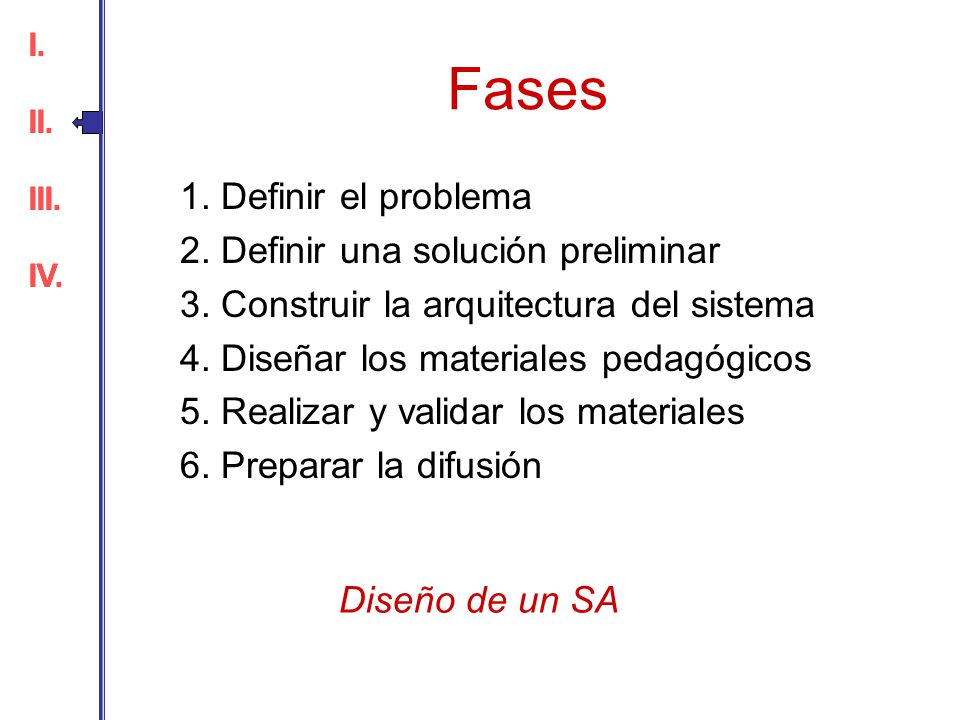 Fases 1. Definir el problema 2. Definir una solución preliminar