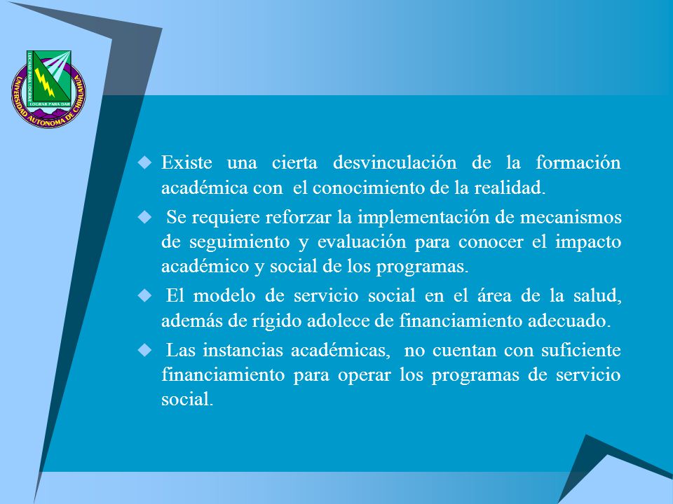 Existe una cierta desvinculación de la formación académica con el conocimiento de la realidad.