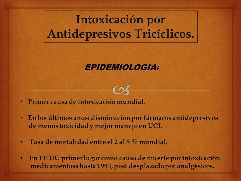 Antidepresivos Tricíclicos. - ppt descargar
