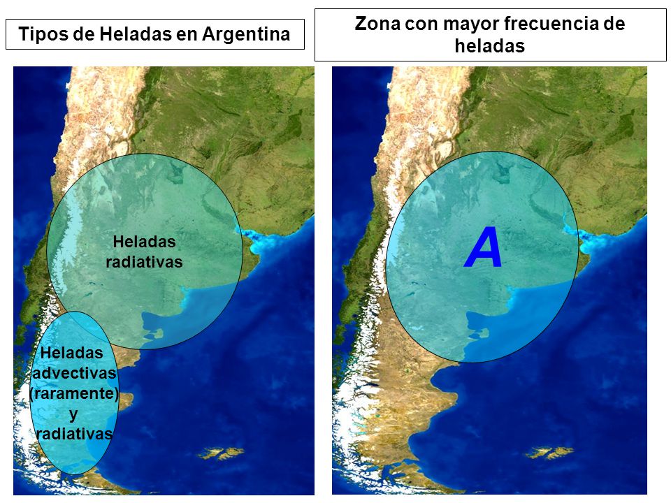 Zona con mayor frecuencia de heladas Tipos de Heladas en Argentina