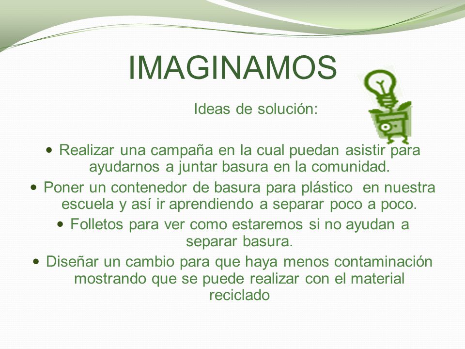 Folletos para ver como estaremos si no ayudan a separar basura.