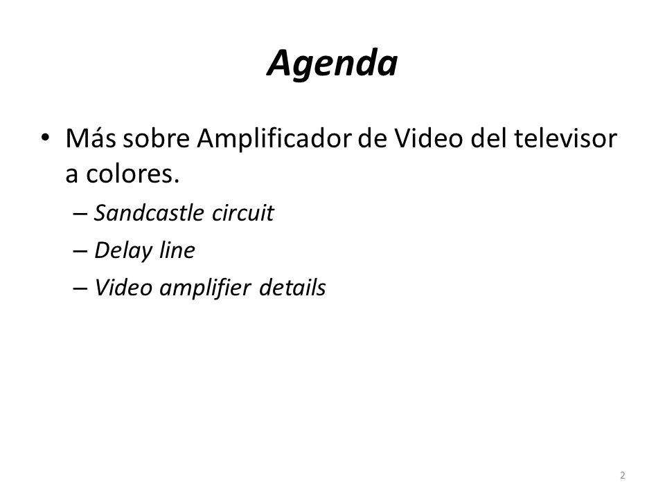 Agenda Más sobre Amplificador de Video del televisor a colores.