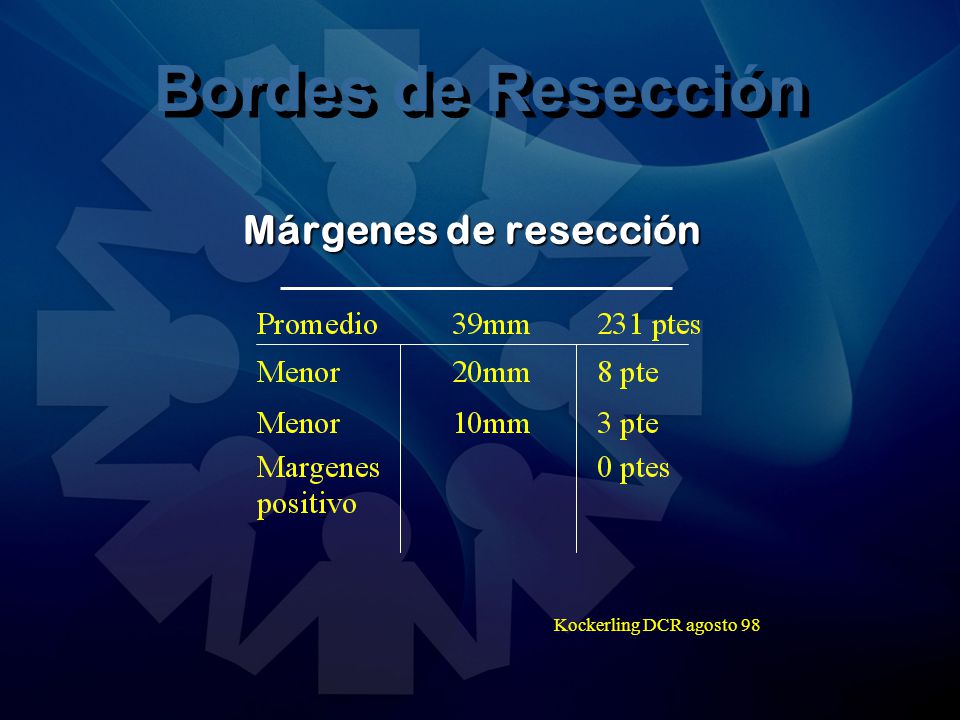Bordes de Resección Márgenes de resección Kockerling DCR agosto 98