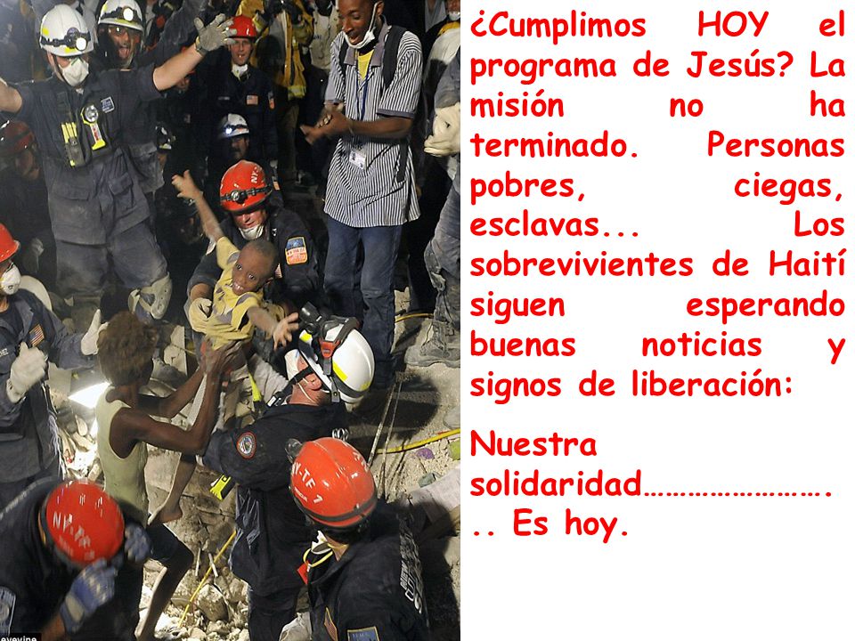 ¿Cumplimos HOY el programa de Jesús. La misión no ha terminado